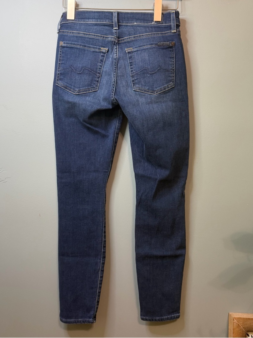 7 For All Mankind Ankle Gwenevere Mid Rise Skinny Jeans – Size 25 (26X26.5) - Picture 7 of 16